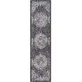thumbnail image 1 of Mark&Day Outdoor Rugs, 3x10 Honderd Traditional Indoor/Outdoor Charcoal Runner Area Rug, Non Shedding Grey Black Carpet for Patio, Porch, Deck, Bedroom, Living Room or Kitchen (2'7" x 10' Runner), 1 of 1