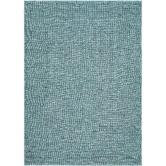 Mark&Day Outdoor Rugs, 5x7 Benjaman Bohemian Dusty Sage Area Rug, Non Shedding Blue Patio, Porch, Deck, Bedroom, Living Room or Kitchen (5'1" x 7')