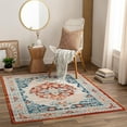 Mark&Day Outdoor Rugs, 5x7 Burket Traditional Indoor/Outdoor Rust Area