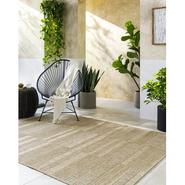 Mark&Day Outdoor Rugs, 5x7 Krieg Cottage Indoor/Outdoor Light Brown Area Rug (5'3" x 7')
