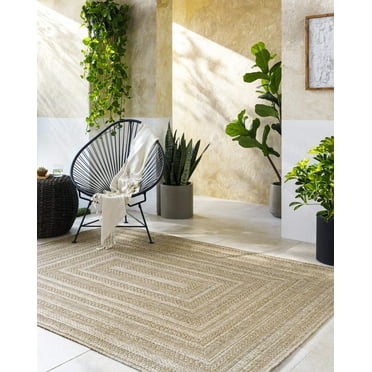 Mark&Day Outdoor Rugs, 5x7 Zenia Cottage Indoor/Outdoor Light Brown Area Rug (5'3" x 7')
