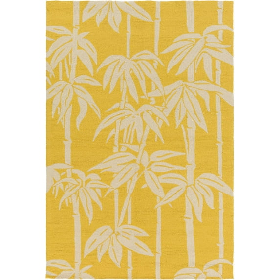 Mark&Day Outdoor Rugs, 9x12 Birdsong Modern Indoor/Outdoor Ivory/Sunflower Area Rug, Non Shedding Yellow Beige Carpet for Patio, Porch, Deck, Bedroom, Living Room or Kitchen (9' x 12')