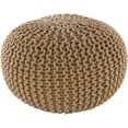 thumbnail image 1 of Mark&Day Pouf Ottoman - Harmannsdorf Texture Camel Round Foot Rest 14x20x20, 1 of 1
