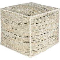 Mark&Day Pouf Ottoman - Langenzersdorf Natural Fiber Butter Cube Foot Rest 18x18x18