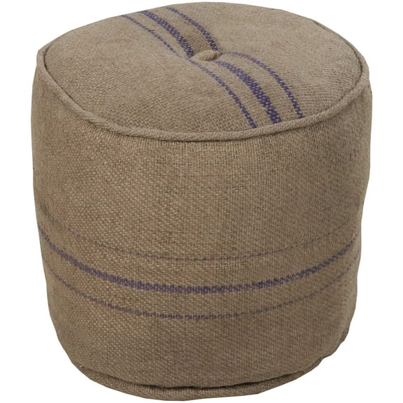 Mark&Day Pouf Ottoman, Lasberg Natural Fiber Khaki Cylinder Pouf Foot Rest for Living Room, Bedroom and Boho Home Decor (17"x18"x18")