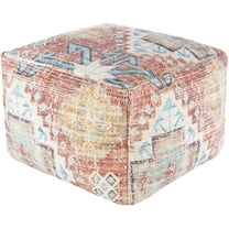 Mark&Day Pouf Ottoman - Moosbrunn Bohemian/Global Burnt Orange Rectangle Foot Rest 14x20x20