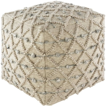 Mark&Day Pouf Ottoman - Paudorf Bohemian/Global Khaki Cube Foot Rest 18x18x18