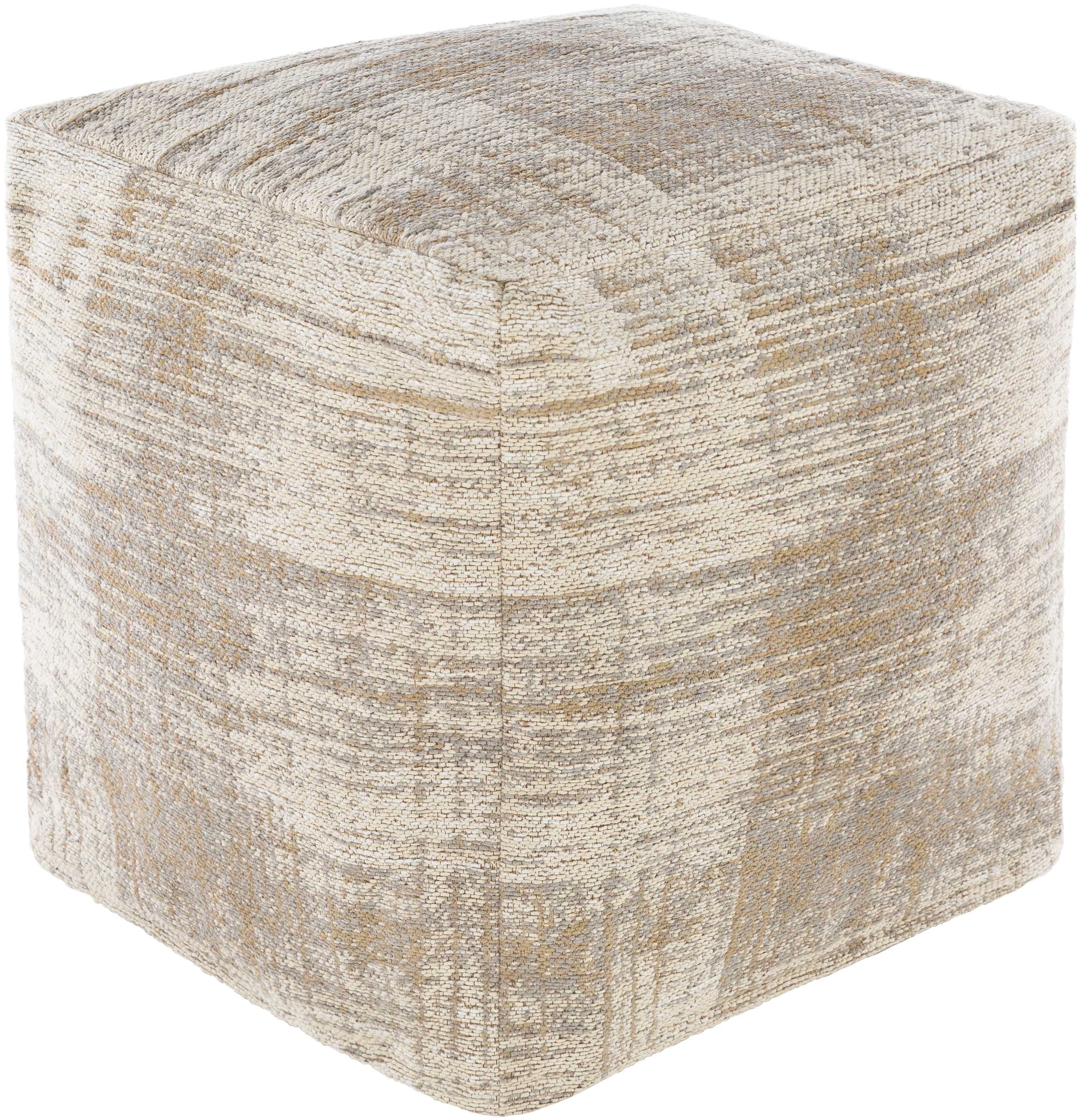 Mark&Day Pouf Ottoman Puchenstuben Modern Taupe Cube Foot Rest