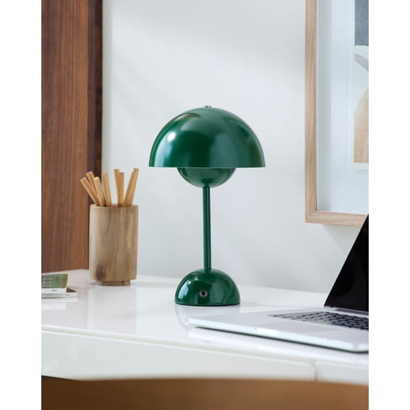 Mark&Day Table Lamps, Hyatt Modern Bedside Table Lamp for Nightstand Bedroom, Living Room or Office (12" H x 7" W x 7" D)