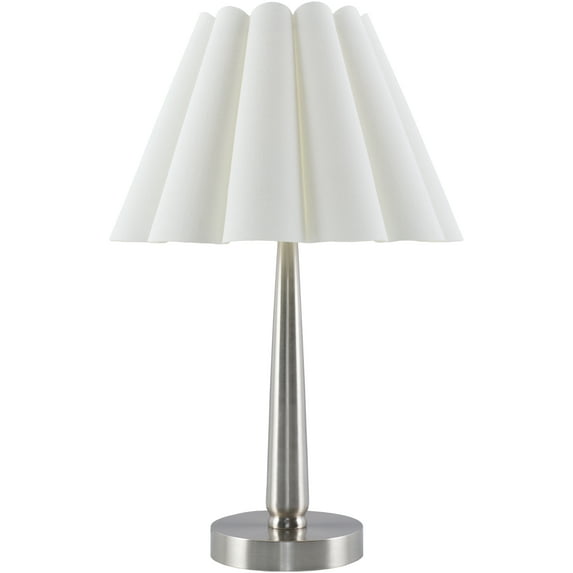 Mark&Day Table Lamps, Rocio Modern Metallic - Nickel Bedside Table Lamp for Nightstand Bedroom, Living Room or Office (18" H x 12" W x 12" D)