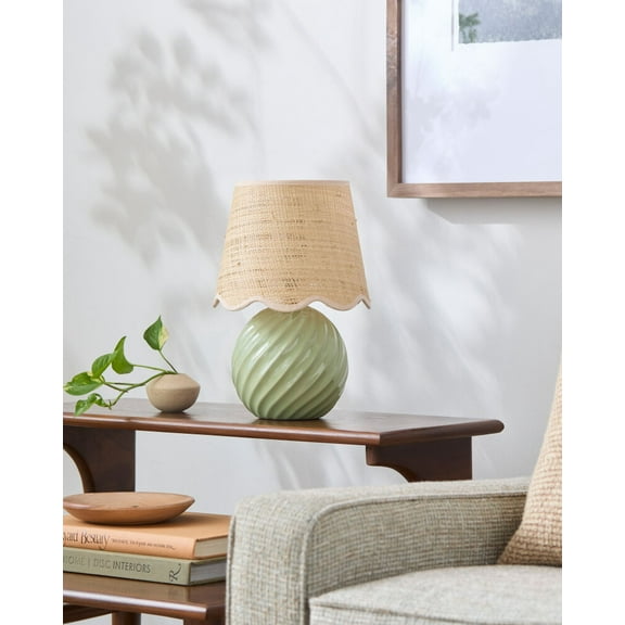 Mark&Day Table Lamps, Sharenna Traditional Bedside Table Lamp for Nightstand Bedroom, Living Room or Office (13" H x 8" W x 8" D)