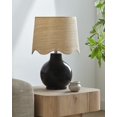 thumbnail image 1 of Mark&Day Table Lamps, Tereza Rustic Black Bedside Table Lamp for Nightstand Bedroom, Living Room or Office (22" H x 15" W x 15" D), 1 of 7