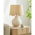 thumbnail image 1 of Mark&Day Table Lamps, Tereza Rustic Cream Bedside Table Lamp for Nightstand Bedroom, Living Room or Office (22" H x 15" W x 15" D), 1 of 6