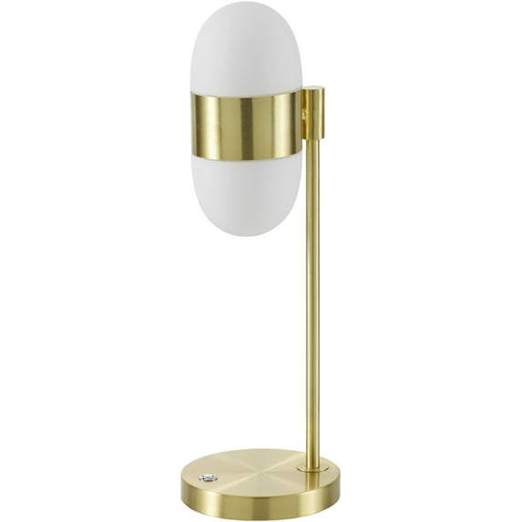 Mark&Day Table Lamps, Verwood Modern Metallic - Gold Bedside Table Lamp for Nightstand Bedroom, Living Room or Office (20" H x 6" W x 6" D)