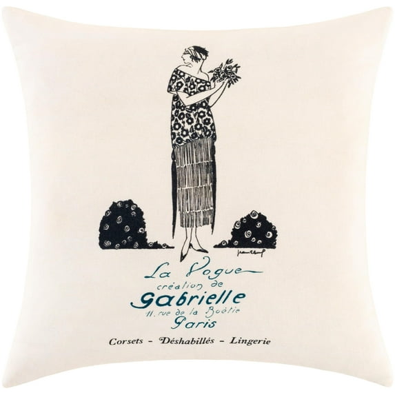 Mark&Day Pillows - Zuiddorpe Black Decorative Throw Pillow Cover for Couch Sofa Bed - 18x18 Traditional Home Decor Cushion Covers for Living Room Bedroom (18" H x 18" W, No Fill)