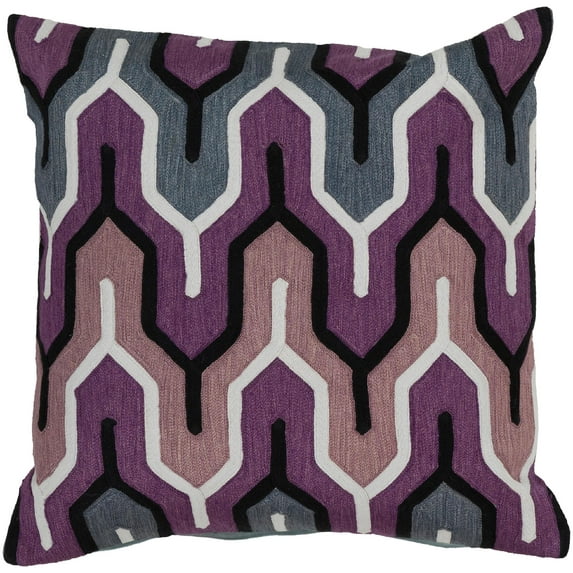 Mark&Day Pillows - Bruges Bright Purple Decorative Throw Pillow Cover for Couch Sofa Bed - 18x18 Modern Home Decor Cushion Covers for Living Room Bedroom (18" H x 18" W, Down Insert)