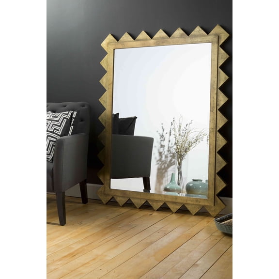 Mark&Day Wall Mirror, Houtdorp Traditional Gold Rectangle Vanity Mirrors for Bedroom Living Room Bathroom and Entryway Home Decor, Mounted Gilded Wood Frame Mirror for Walls (35" H x 25" W)