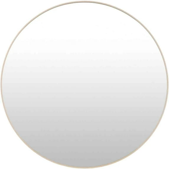 Mark&Day Wall Mirror, Jarron Modern Brown Round Vanity Mirrors for Bedroom Living Room Bathroom and Entryway Home Decor, Mounted Natural Aluminum Frame Mirror for Walls (40" H x 40" W)