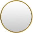 thumbnail image 1 of Mark&Day Wall Mirror, Leitner Modern Gold Round Vanity Mirrors for Bedroom Living Room Bathroom and Entryway Home Decor, Mounted Hand Finished Iron Frame Mirror for Walls (32" H x 32" W x 1" D), 1 of 6