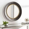 thumbnail image 1 of Mark&Day Wall Mirror, Milt Modern Silver Round Vanity Mirrors for Bedroom Living Room Bathroom and Entryway Home Decor, Mounted Galvanized Manufactured Wood Frame Mirror for Walls (24" H x 24" W), 1 of 7