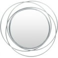 thumbnail image 1 of Mark&Day Wall Mirror, Dunsborg Modern Silver Round Vanity Mirrors for Bedroom Living Room Bathroom and Entryway Home Decor, Mounted Painted Iron Frame Mirror for Walls (24" H x 24" W x 1" D), 1 of 6