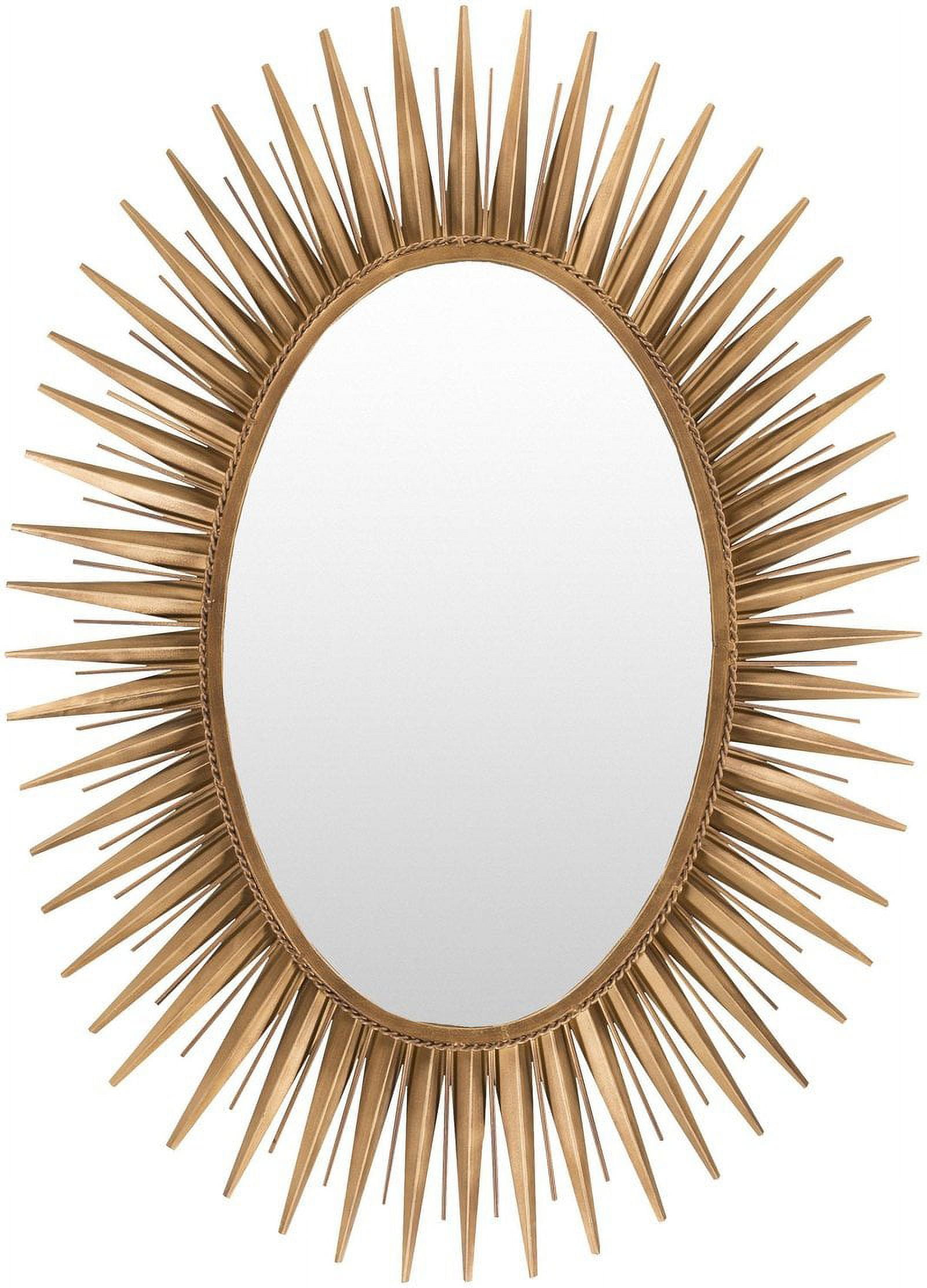 Mark&Day Wall Mirrors, Hulhuizen Modern Sunburst Wall Mirror 42"x30"x1
