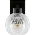 thumbnail image 1 of Mark&Day Wall Sconces, Enzenreith Global Black 1-Light Plug-in or Hardwire Wall Sconce Lighting for Bedroom Hallway Kitchen, Powder Coated Crackle Wall Lamp Lights Bulb not Included (9"H x 6"W x 8"D), 1 of 9