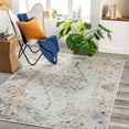 thumbnail image 1 of Mark&Day Washable Rugs, 2x3 Westside Traditional Light Gray Area Rug, Grey Orange Pink Carpet for Living Room, Bedroom or Kitchen (2' x 2'11", Machine Washable), 1 of 7