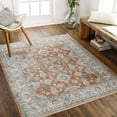 thumbnail image 1 of Mark&Day Washable Rugs, 2x4 Emporia Traditional Burnt Orange Area Rug, Orange Blue Beige Carpet for Living Room, Bedroom or Kitchen (2'3" x 3'9", Machine Washable), 1 of 8