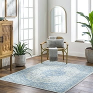 Mark&Day Area Rugs, 5x7 Lola Traditional Sky Blue Area Rug (5'3