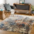 thumbnail image 1 of Mark&Day Washable Rugs, 3x4 Vera Cruz Modern Navy Area Rug, Blue Brown Orange Carpet for Living Room, Bedroom or Kitchen (2'7" x 4', Machine Washable), 1 of 2