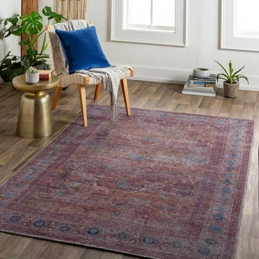Mark&Day Washable Area Rugs, 2x7 Afania Traditional Rust Runner Area Rug (2'7" x 7'3")