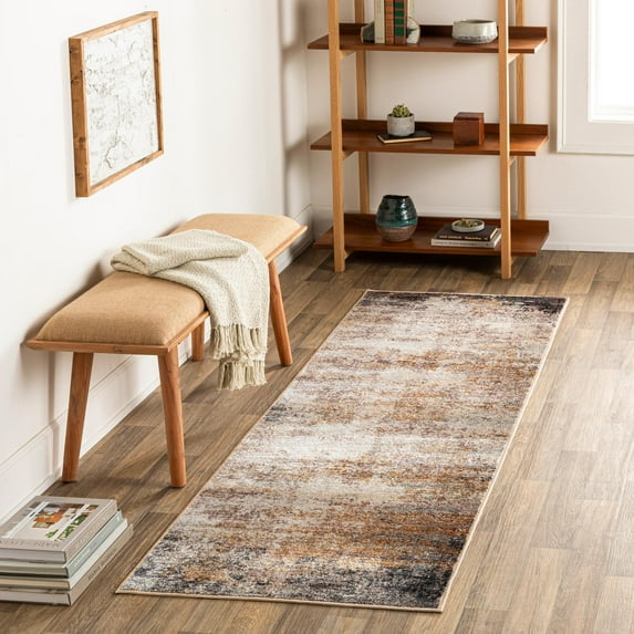 Mark&Day Washable Area Rugs, 2x7 Wakarusa Modern Beige Runner Area Rug (2'7" x 7'3")