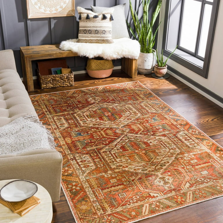 Burnt orange rug discount