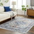 thumbnail image 1 of Mark&Day Washable Rugs, 3x5 New Cambria Traditional Light Denim Area Rug, Ice Blue White Blue Carpet for Living Room, Bedroom or Kitchen (3'6" x 5'6",Machine Washable), 1 of 7