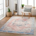 thumbnail image 1 of Mark&Day Washable Rugs, 3x5 Sunman Traditional Cider Area Rug, Blue Orange Grey Carpet for Living Room, Bedroom or Kitchen (3' x 5', Machine Washable), 1 of 3