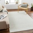 thumbnail image 1 of Mark&Day Washable Rugs, 5x7 Burkesville Modern Ivory Area Rug, Ivory Black Carpet for Living Room, Bedroom or Kitchen (5' x 7'2", Machine Washable), 1 of 6