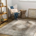 thumbnail image 1 of Mark&Day Washable Rugs, 6x9 McCordsville Traditional Brown Area Rug, Brown Blue Cream Carpet for Living Room, Bedroom or Kitchen (6'7" x 9', Machine Washable), 1 of 10
