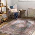 thumbnail image 1 of Mark&Day Washable Rugs, 6x9 McCordsville Traditional Coral Area Rug, Pink Blue Carpet for Living Room, Bedroom or Kitchen (6'7" x 9', Machine Washable), 1 of 10