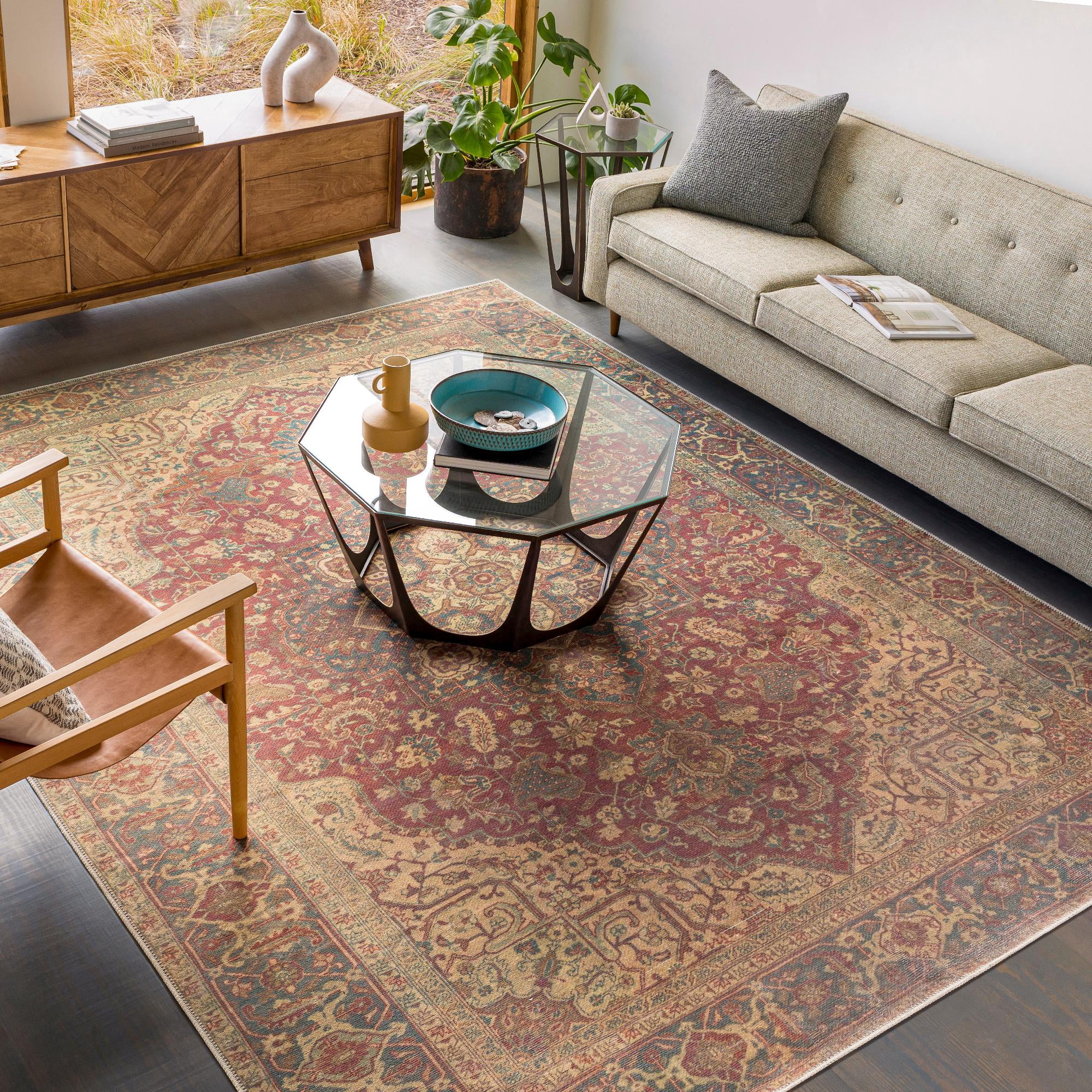 Mark&Day Washable Area Rugs, 6x9 University Park Traditional Saffron ...