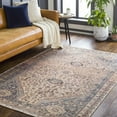 thumbnail image 1 of Mark&Day Washable Rugs, 7x9 Villa Grove Traditional Tan Area Rug, Blue Brown Carpet for Living Room, Bedroom or Kitchen (6'7" x 9', Machine Washable), 1 of 10