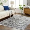 thumbnail image 1 of Mark&Day Washable Rugs, 7x9 New Cambria Traditional Charcoal Area Rug, Gray Light Beige White Carpet for Living Room, Bedroom or Kitchen (7'6" x 9'6",Machine Washable), 1 of 8