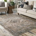 thumbnail image 1 of Mark&Day Washable Rugs, 7x9 Washta Traditional Taupe Area Rug, Medium Brown Tan Ice Blue Carpet for Living Room, Bedroom or Kitchen (7'6" x 9'6",Machine Washable), 1 of 10