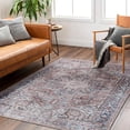 thumbnail image 1 of Mark&Day Washable Rugs, 8x10 Liebenthal Traditional Rust Area Rug, Orange Blue Ivory Carpet for Living Room, Bedroom or Kitchen (7'10" x 10'2", Machine Washable), 1 of 6