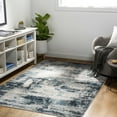 thumbnail image 1 of Mark&Day Washable Rugs, 8x10 Shadeland Traditional Denim Area Rug, Black Blue Grey Carpet for Living Room, Bedroom or Kitchen (7'10" x 10', Machine Washable), 1 of 6