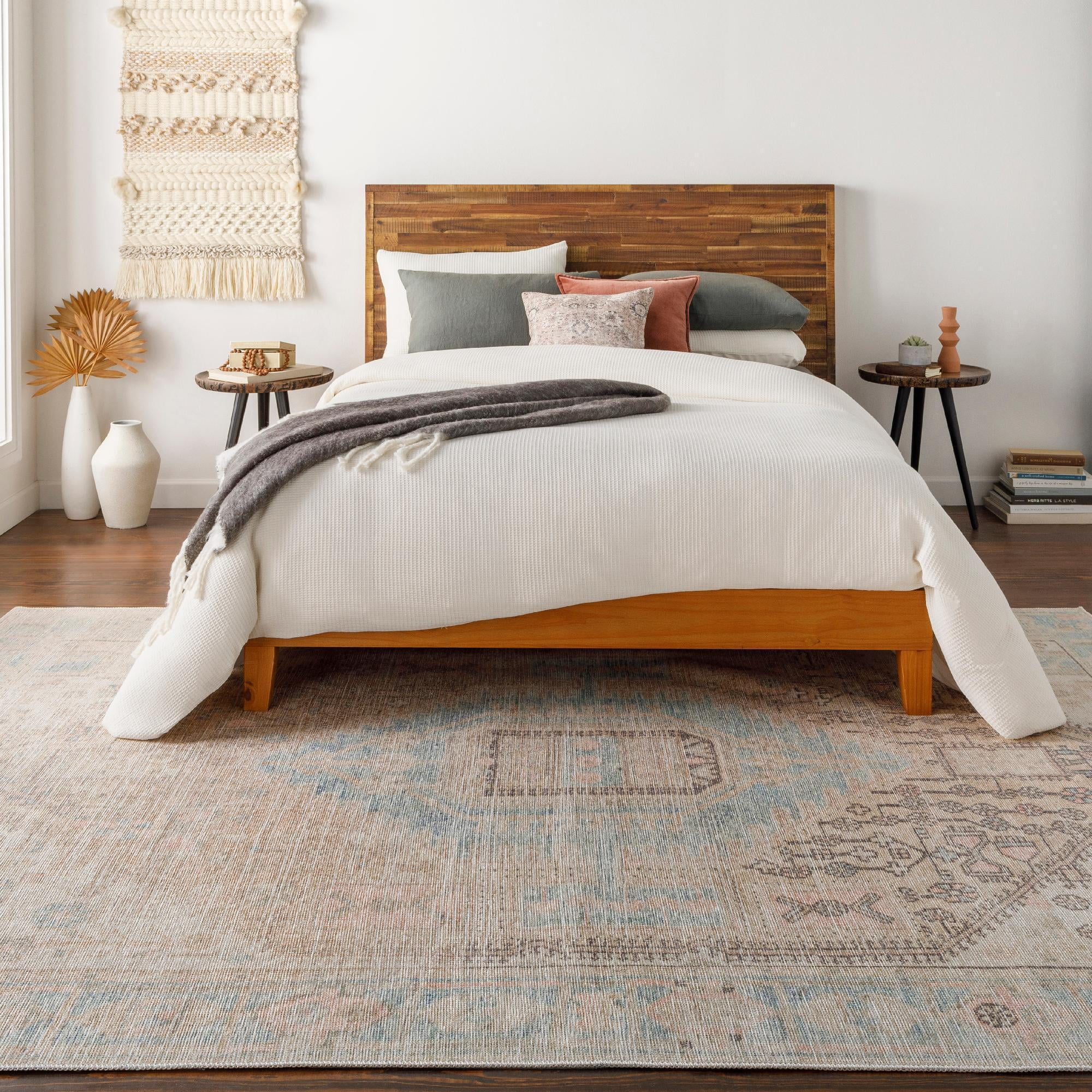 Mark&Day Washable Area Rugs, 9x12 Oak Lawn Traditional Tan Area Rug (8 ...