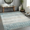 thumbnail image 1 of Mark&Day Washable Rugs, 9x12 West Terre Haute Global Pale Blue Area Rug, Blue Beige Carpet for Living Room, Bedroom or Kitchen (9'3" x 12', Machine Washable), 1 of 7
