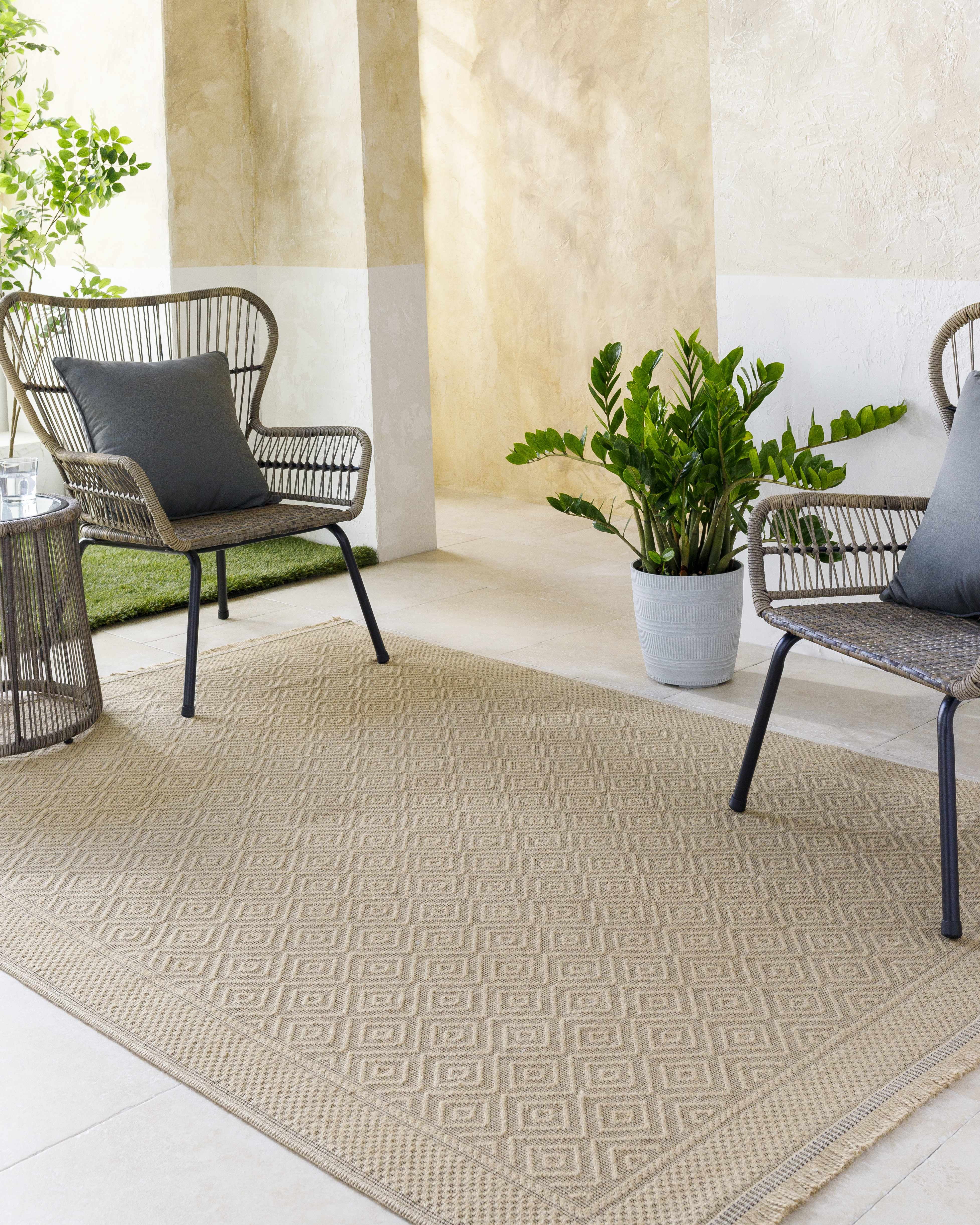 Mark&Day Washable Jute Rugs, 2x4 Tang Cottage Tan Area Rug, Tan Beige ...