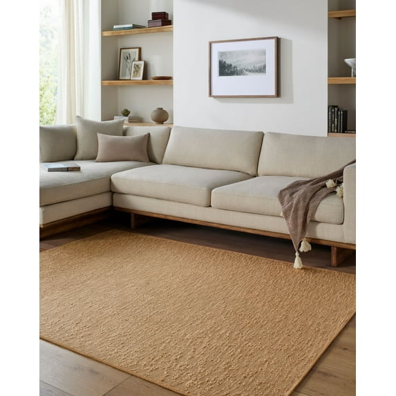 Mark&Day Washable Rugs, 2x4 Tracy Cottage Tan Area Rug, Sandstone Carpet for Living Room, Bedroom or Kitchen (27" x 45",Machine Washable)