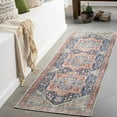 thumbnail image 1 of Mark&Day Washable Rugs, 3x16 Esslingen Traditional Navy Runner Area Rug, Blue Red Carpet for Hallway, Kitchen, Bedroom or Living Room (2'7" x 16' Runner, Machine Washable), 1 of 7